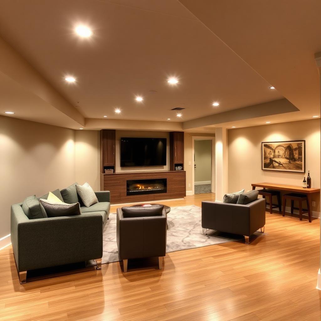 Finished basement remodel Edmonton