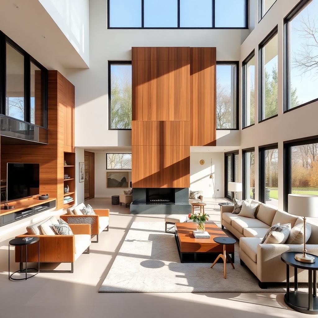 Open-concept living room renovation